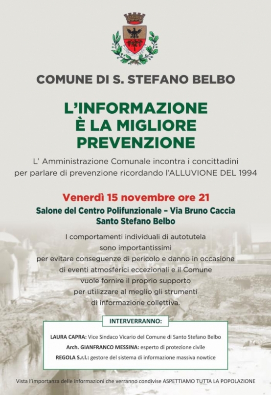 Giornata di Protezione civile a Santo Stefano Belbo.