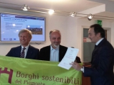 Il ricevimento del marchio di "Borgo Sostenibile del Piemonte".